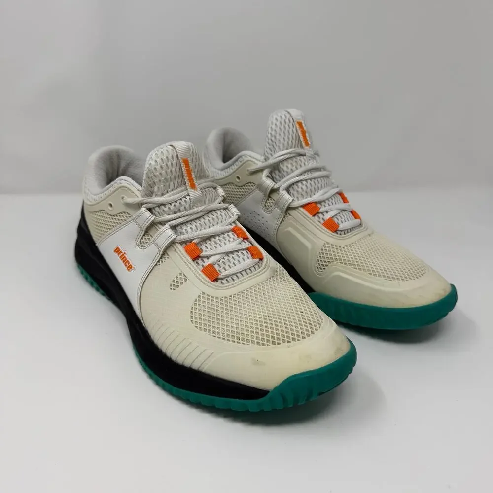 Prince Men’s Tennis Shoes White Green Orange 10.5