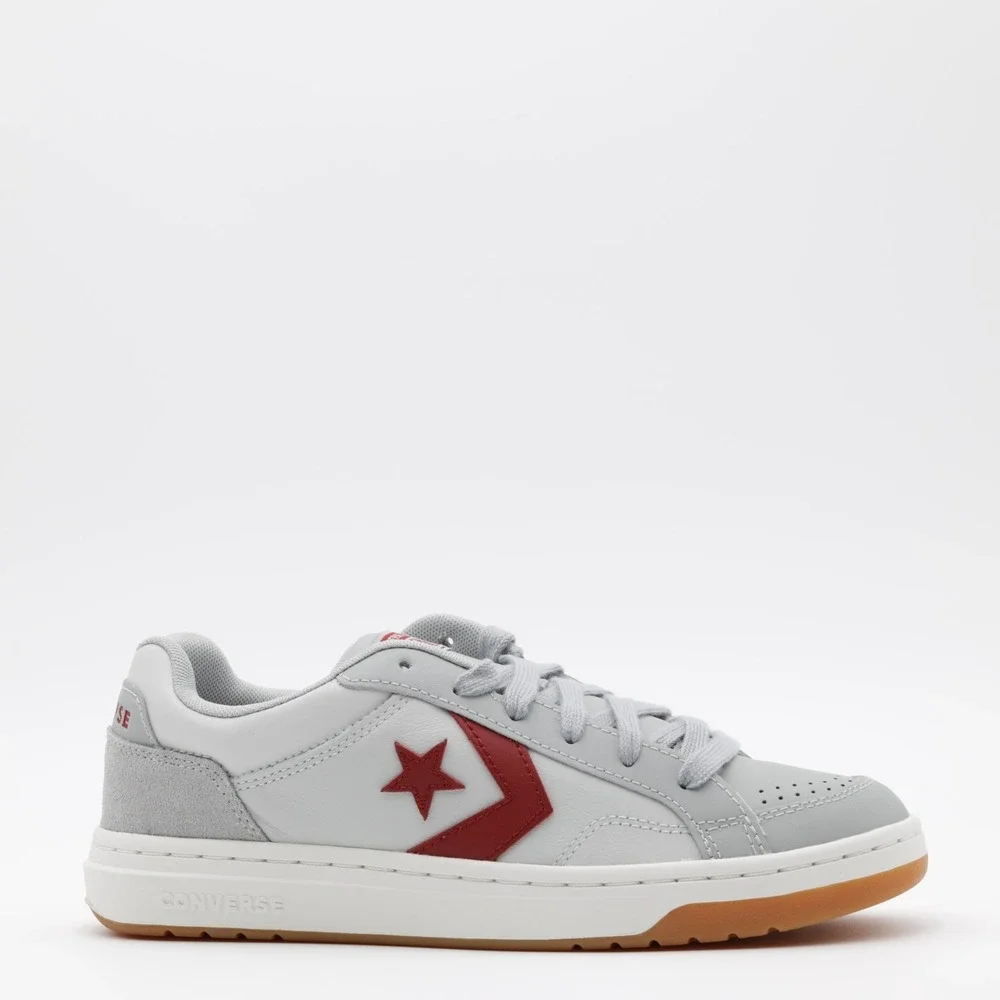 Converse Unisex Pro Blaze Classic Leather Suede Low‎ Shoes Gray/Burgundy Size 9
