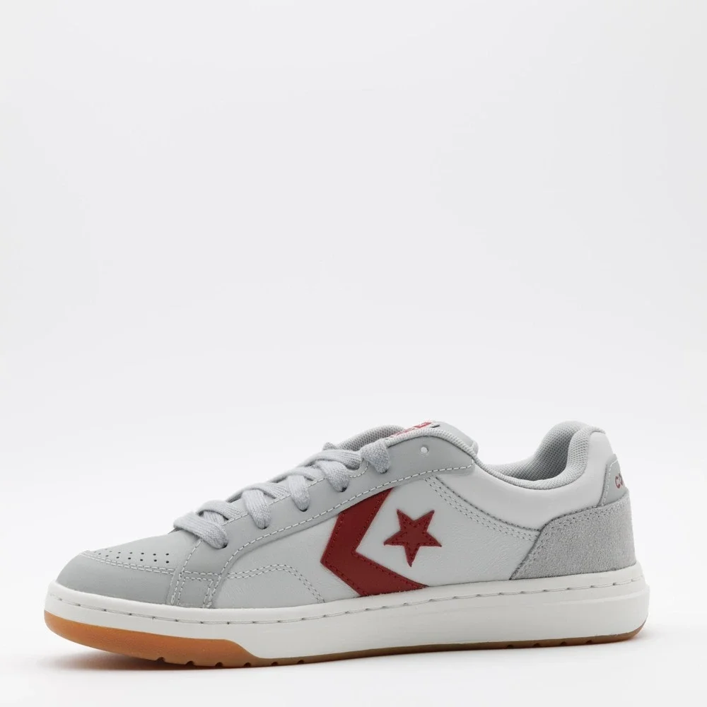 Converse Unisex Pro Blaze Classic Leather Suede Low‎ Shoes Gray/Burgundy Size 9