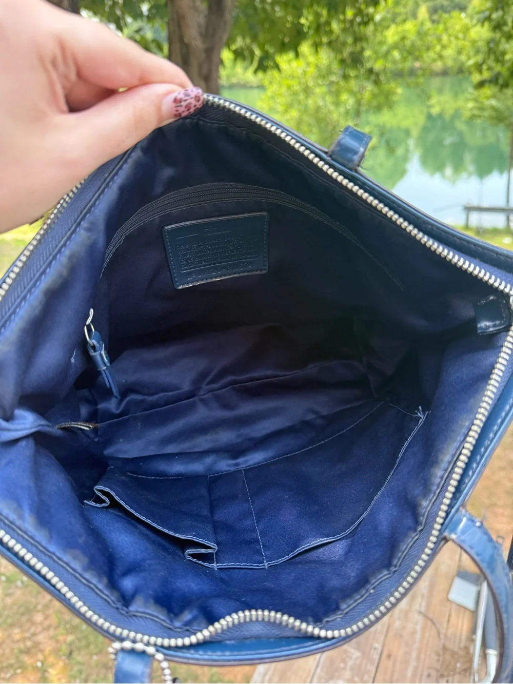 Coach handles wristlet catching