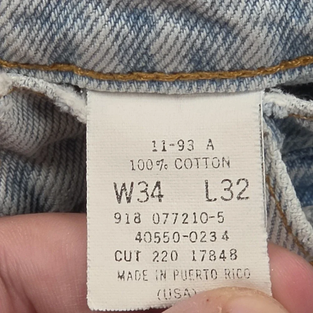 Levis jeans measurements
