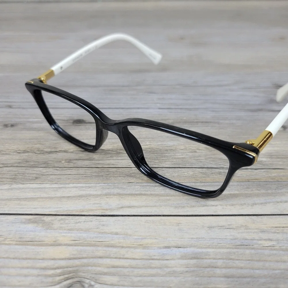 Coach Eyeglass Frames HC 6077 5340 Black/Ivory Rectangular Women 51-15-135