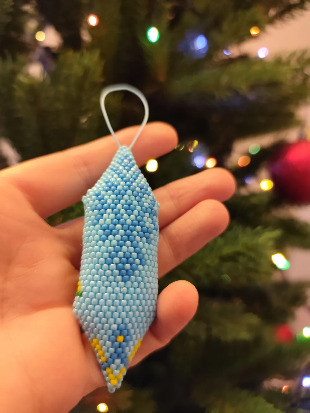 Handmade delicate blue