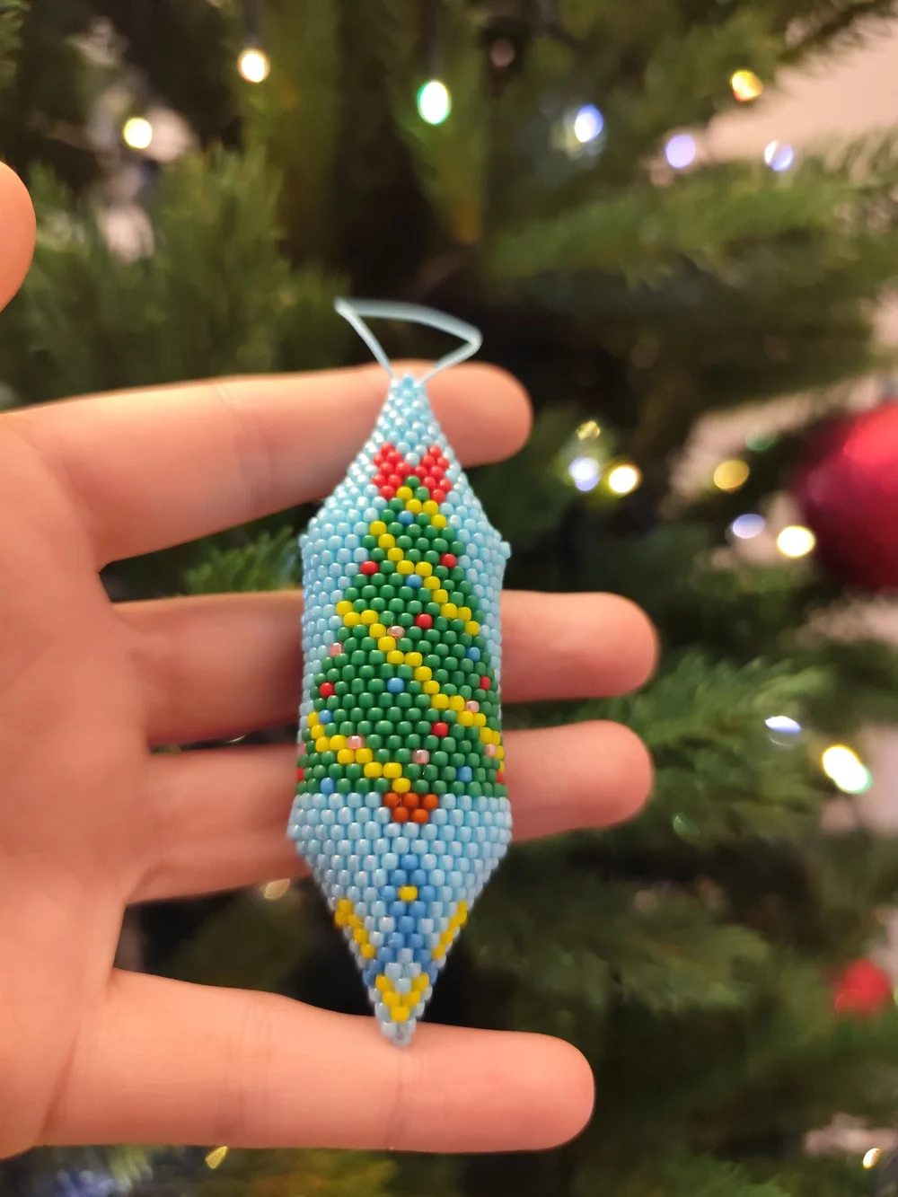 Handmade delicate blue