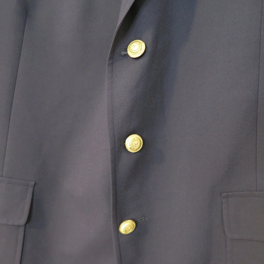 Tommy Hilfiger Sport Coat By Dillards Navy Blue Union Made‎ 1970s Vintage