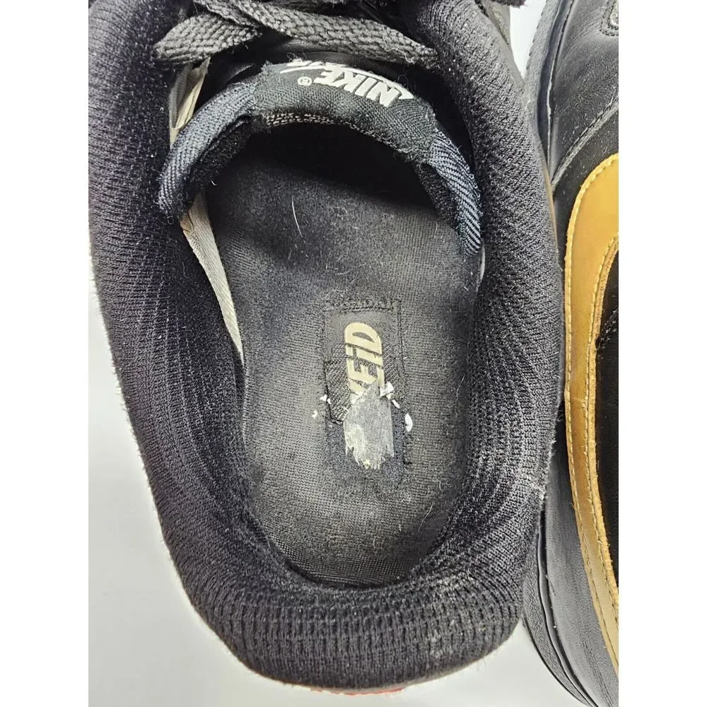 Nike‎ Air Force 1 Nike ID Black And Gold Size 11.5 Men's Red Nike Air On Heel