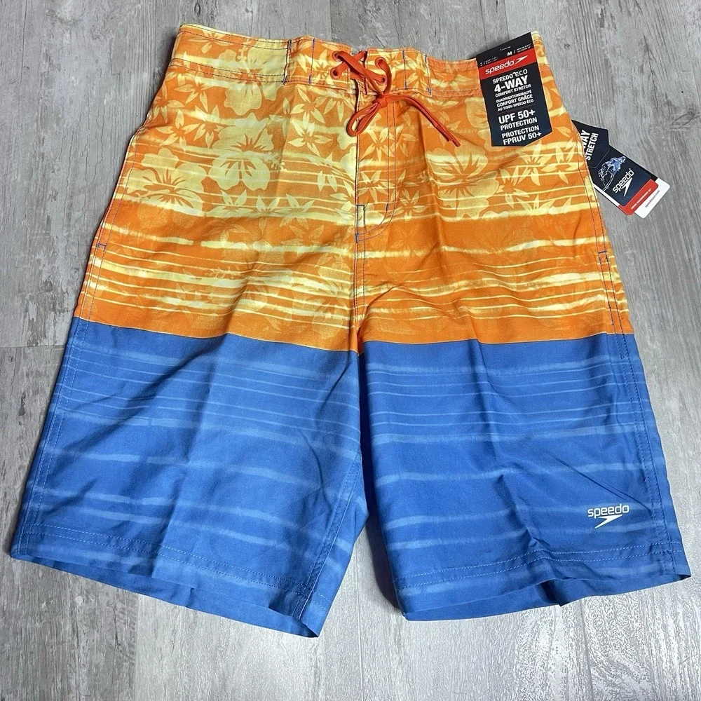 Speedo Swim trunks Size Medium 4-Way‎ Comfort Stretch UPF 50+ Z-353