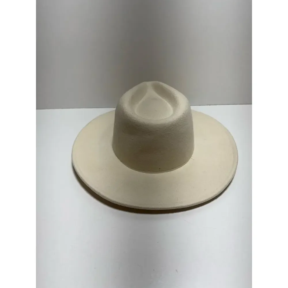 Altar’d State Women’s Fedora Hat 100% Wool White Western Cowboy