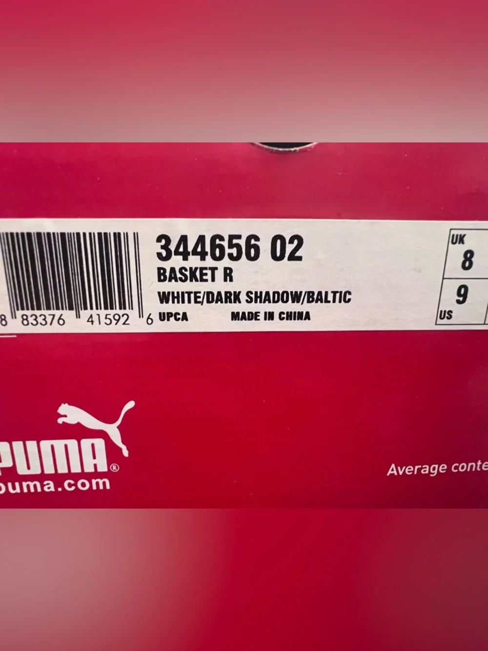 PUMA Basket Men's Low-Top Leather Sneakers Size 9 - 344656-02 With Box