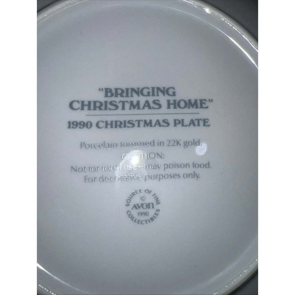 VTG, Avon, 1990, Source of Fine Collectibles, Bringing Christmas Home, 8
