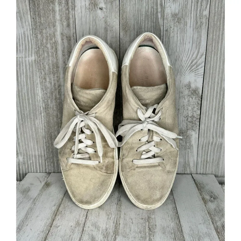 To Boot New York ADAM DERRICK Cream Suede Sneakers Mens Size 9