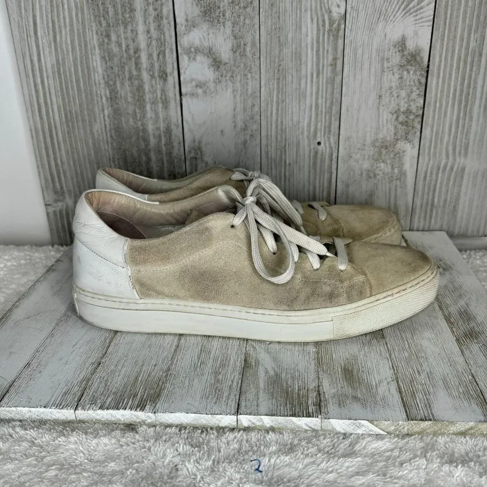To Boot New York ADAM DERRICK Cream Suede Sneakers Mens Size 9
