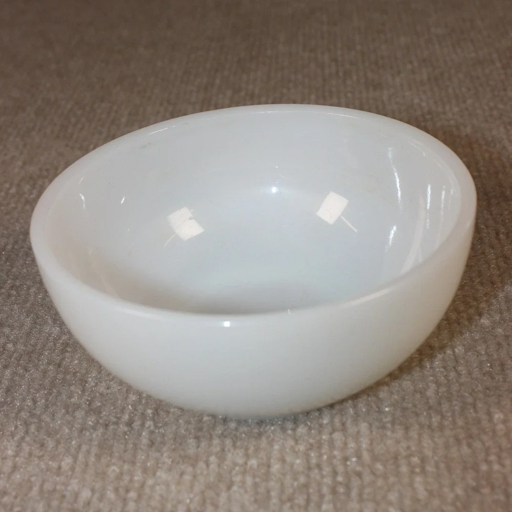Vintage Fire-King Milk Glass Custard Cup White Small Dessert Bowl Ovenware 4.25
