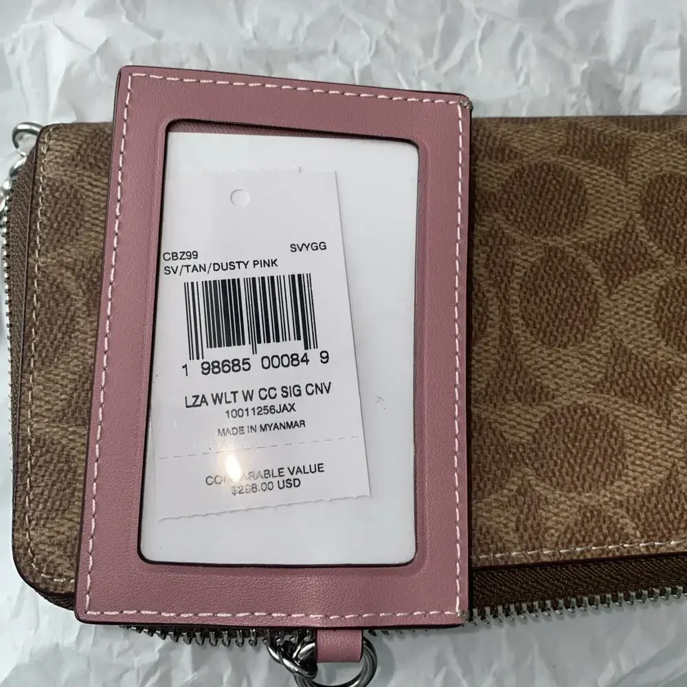 Coach long zip
