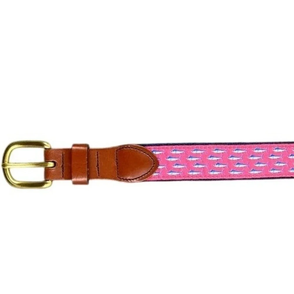 Marlin Belt Adult‎ 30 Leather Man Ltd USA made Saltwater Fishing