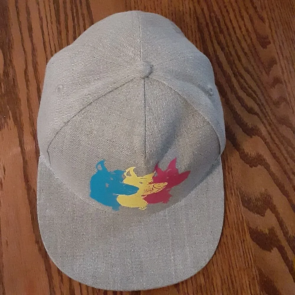 Scoob! Scooby Doo Gray Snapback Hat Unisex Kids Cartoon Movie EUC