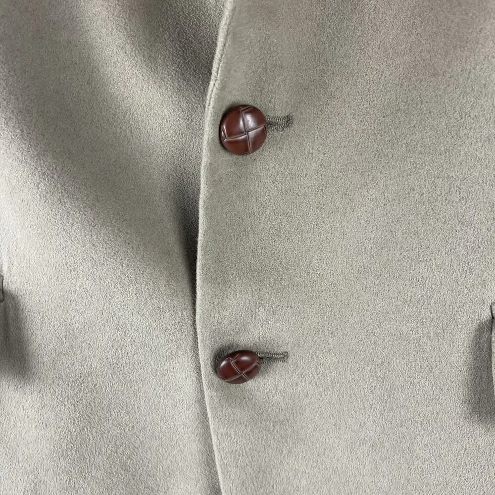 Vintage Ralph Ralph Lauren Faux Suede Blazer‎ Sport Coat Men 44R Beige 2 Button