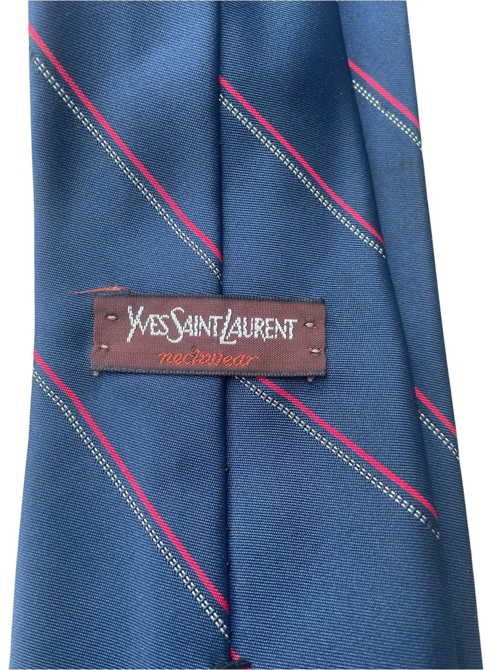Yves Saint Laurent Navy Tie, Standard Length, EUC