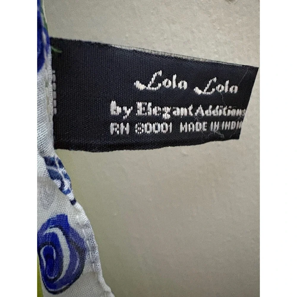 Lola Lola by Elegant Additions Lime Green Novelty Print Scarf Fringe Whimsical