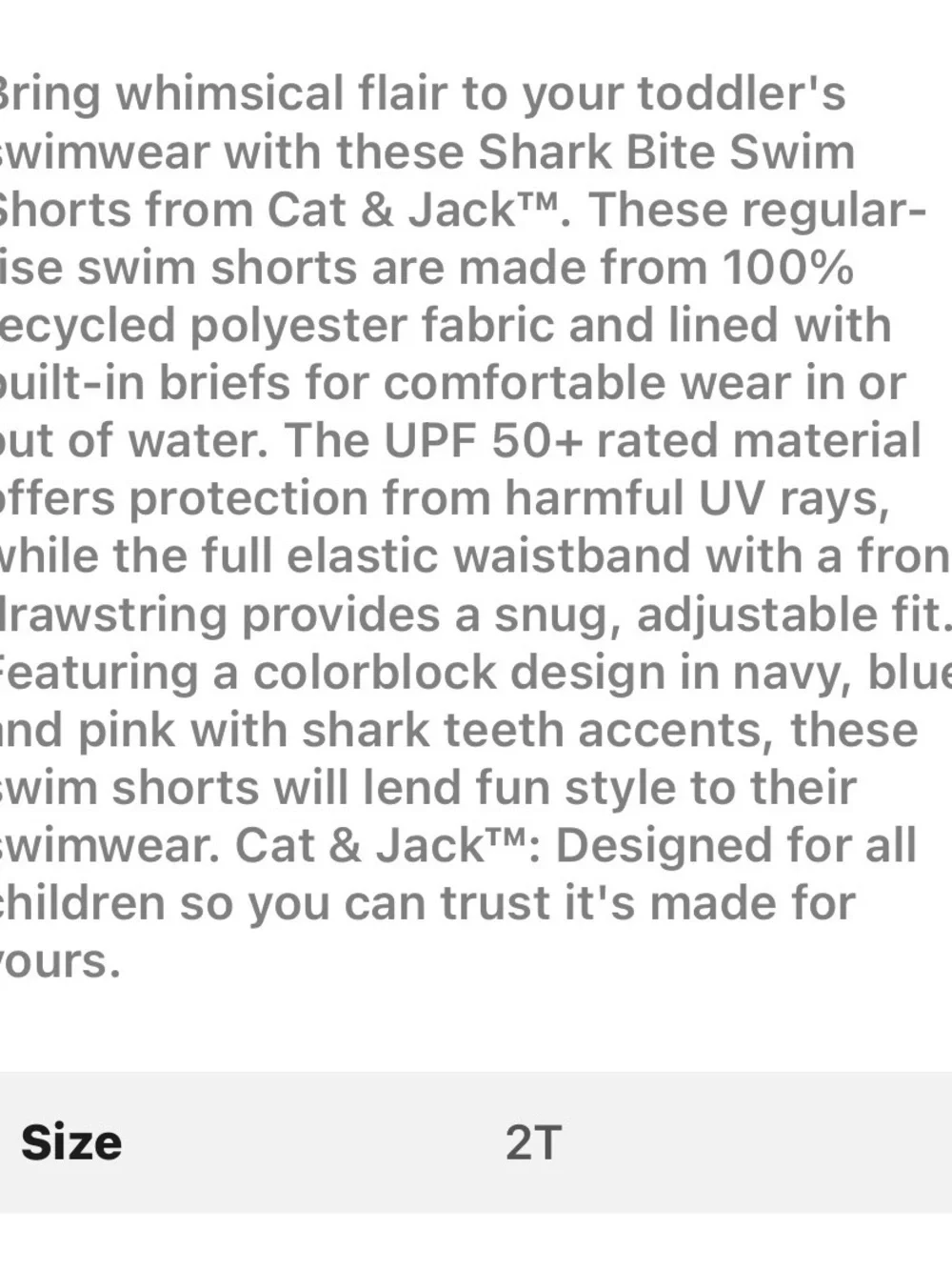 Cat & Jack 2t nwt