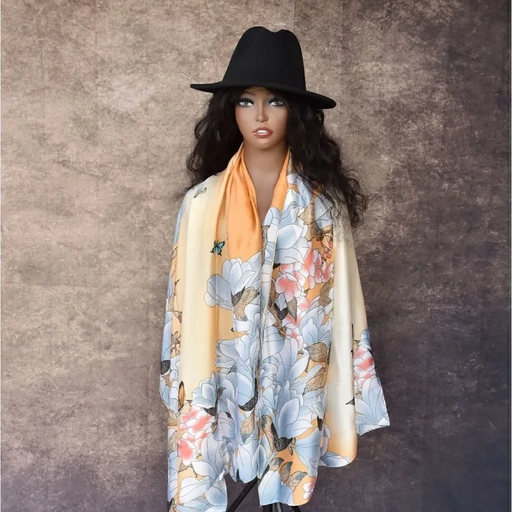 Miss Citrus Women Silky Scarf Long Shawl Wrap