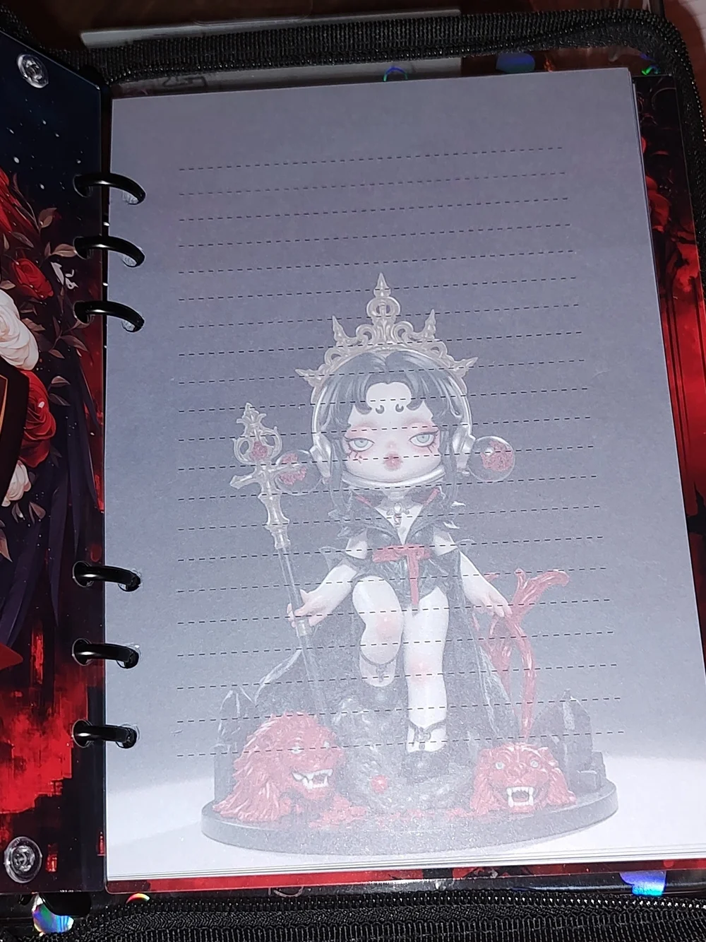 New! A5 Skullpanda Acrylic Shaker Notebook Gothic.