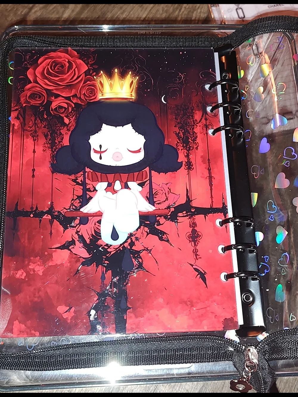 New! A5 Skullpanda Acrylic Shaker Notebook Gothic.