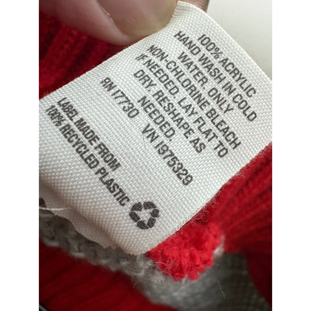Hearth & Hand with Magnolia Dog Sweater XL Grey Red Marled Knit Pet Clothes