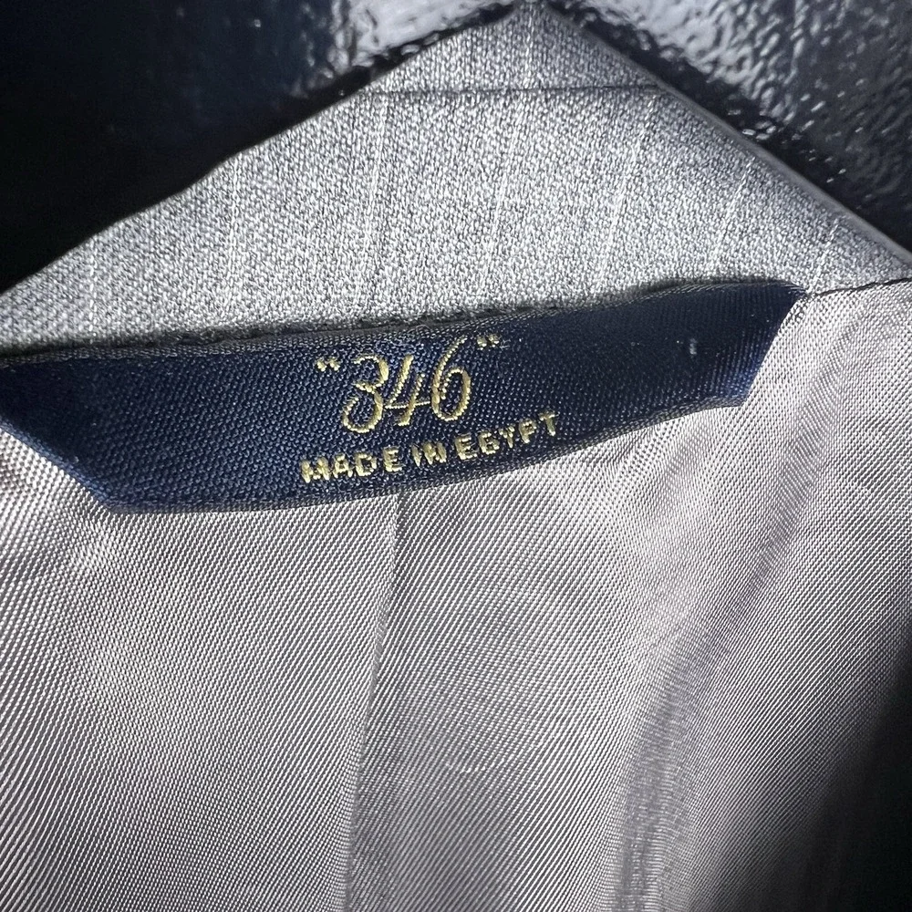 Brooks Brothers Regent Fit 41L Men's Coat Jacket Gray Stripe Tollegno 1900 Italy