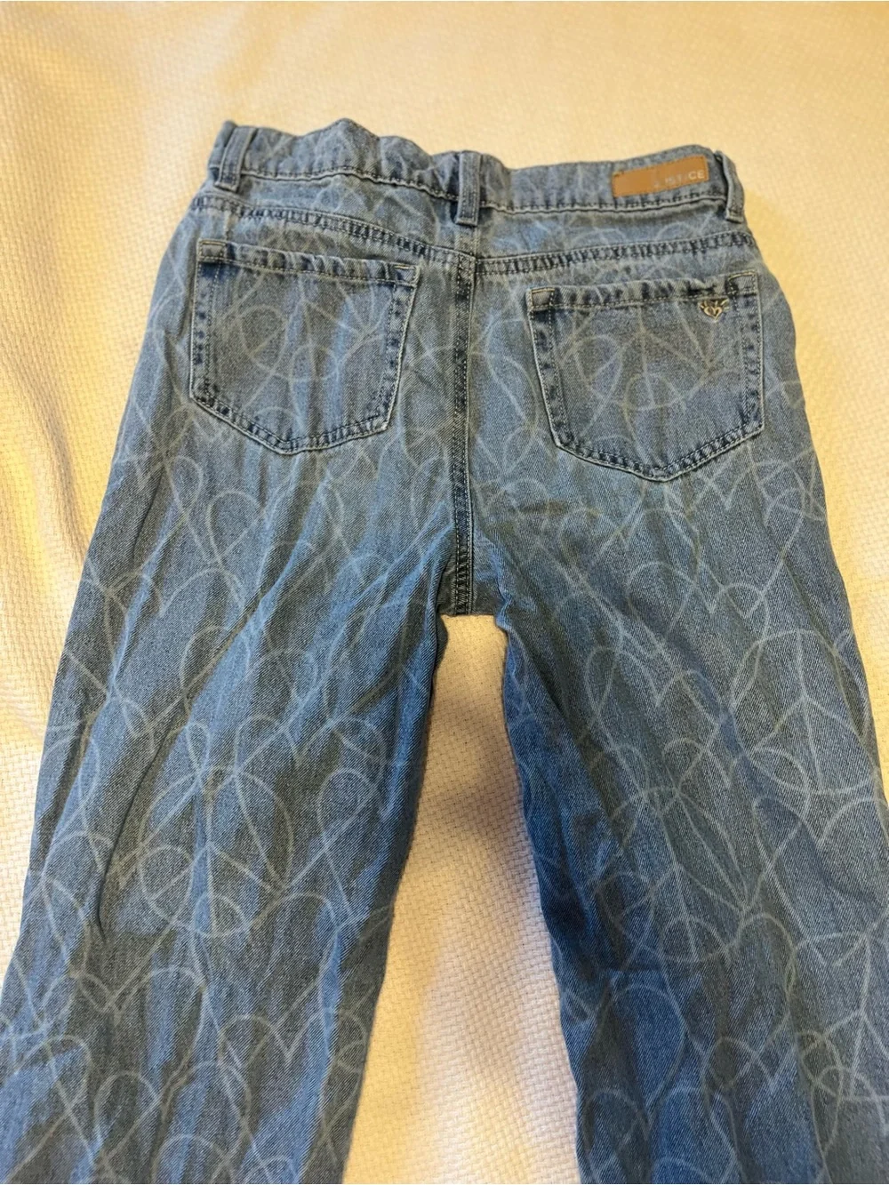 Justice Blue Patterned Kids' Jeans