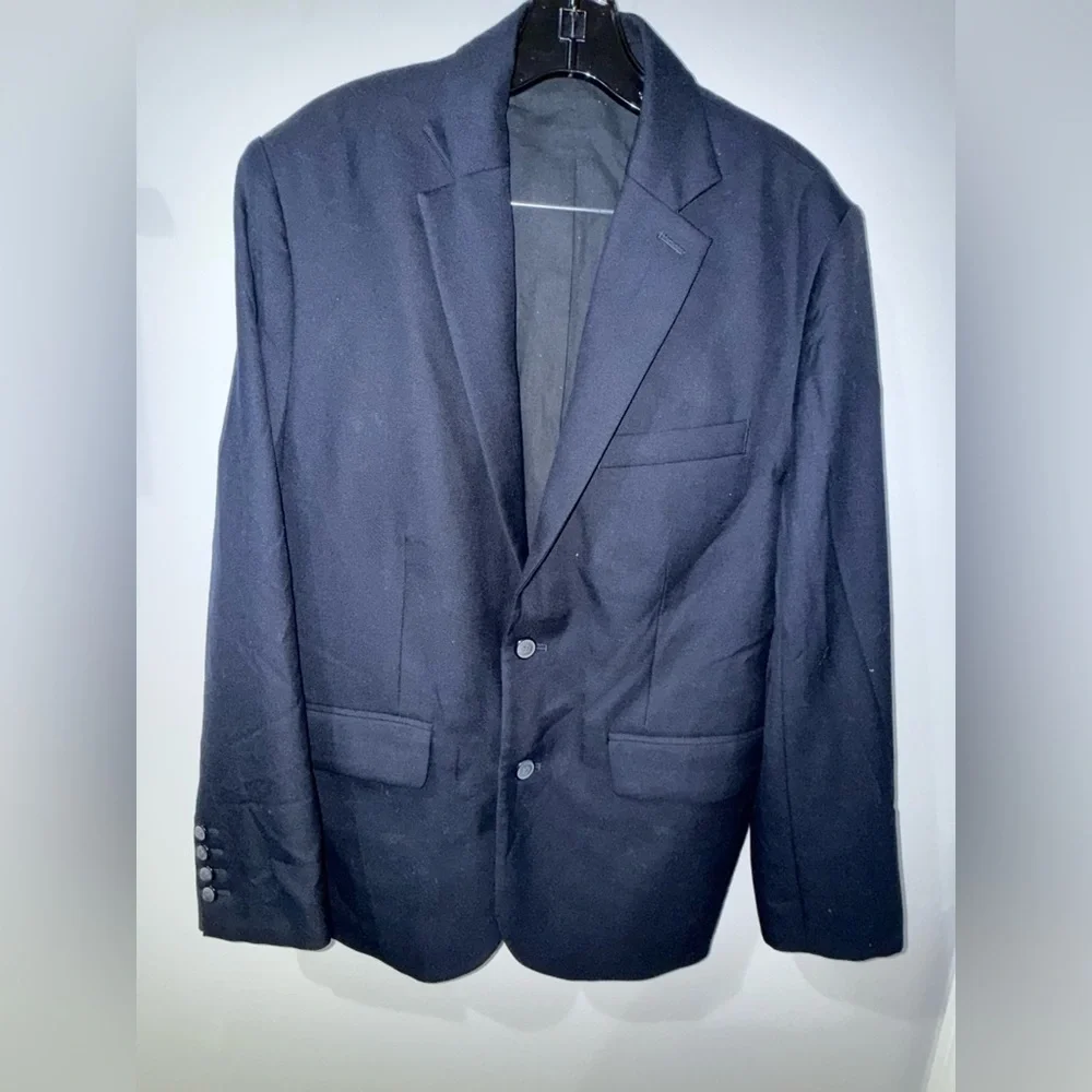 LL Bean Mens Blazer 38S Suit Jacket Sports‎ Coat  0KUH3 Navy Blue