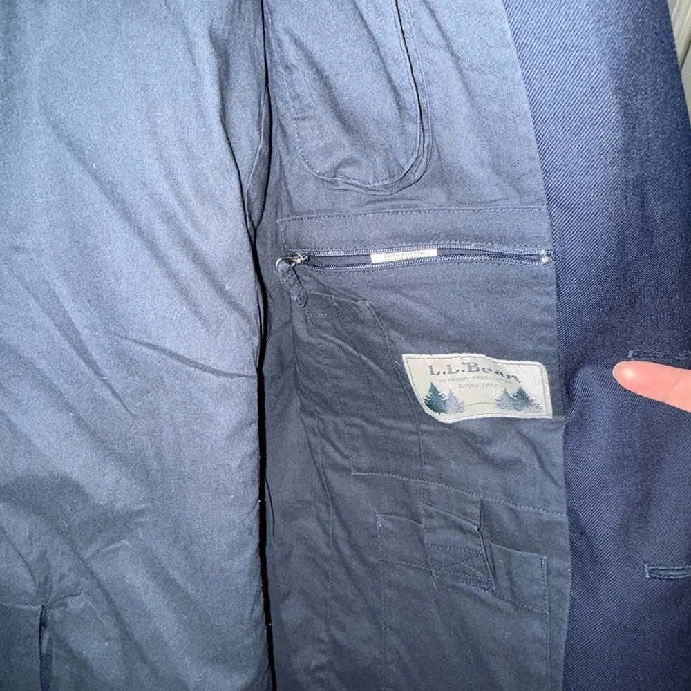 LL Bean Mens Blazer 38S Suit Jacket Sports‎ Coat  0KUH3 Navy Blue