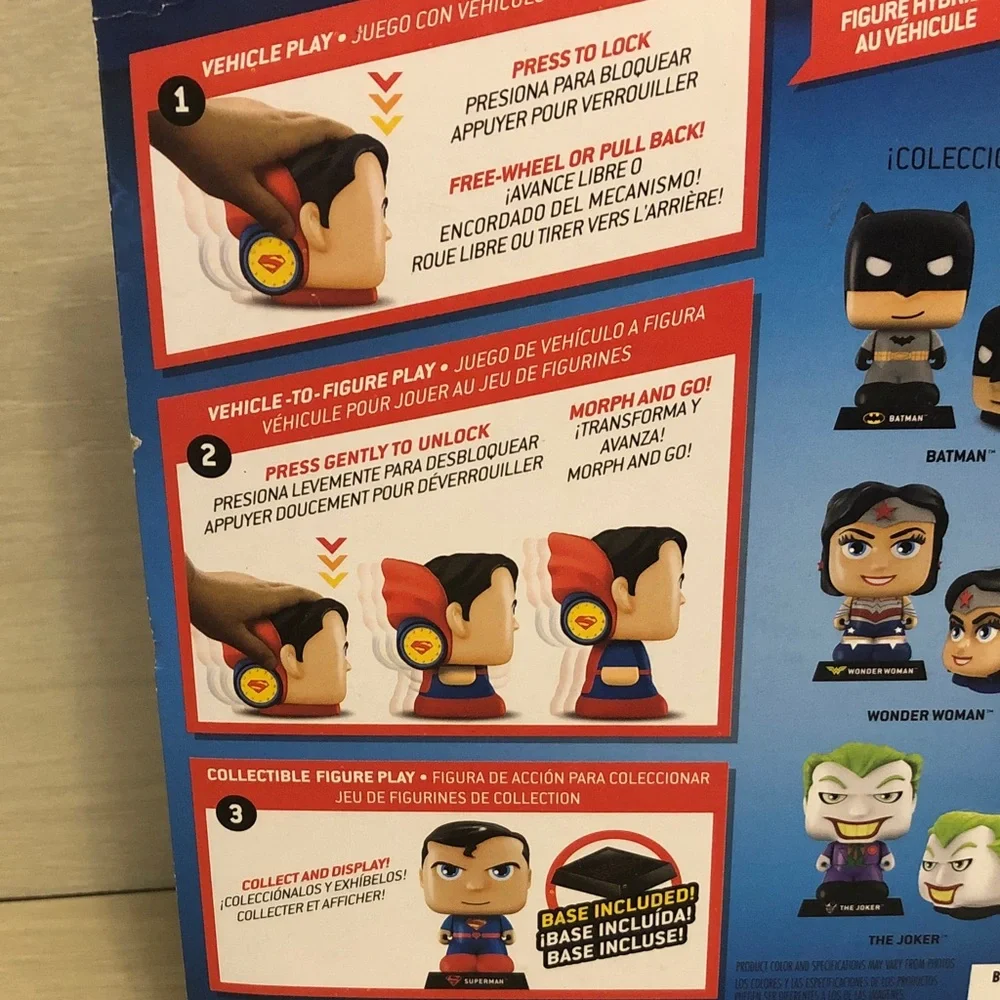 DC Superman Lock N’Roll Pals (Hybrid Figure To Vehicle Toy) NIB Please Read