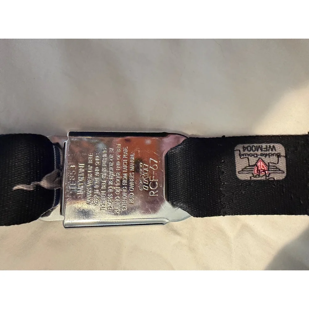 Buckle-Down Ford Mustang Seatbelt Belt Chrome Buckle Adjustable Made in USA