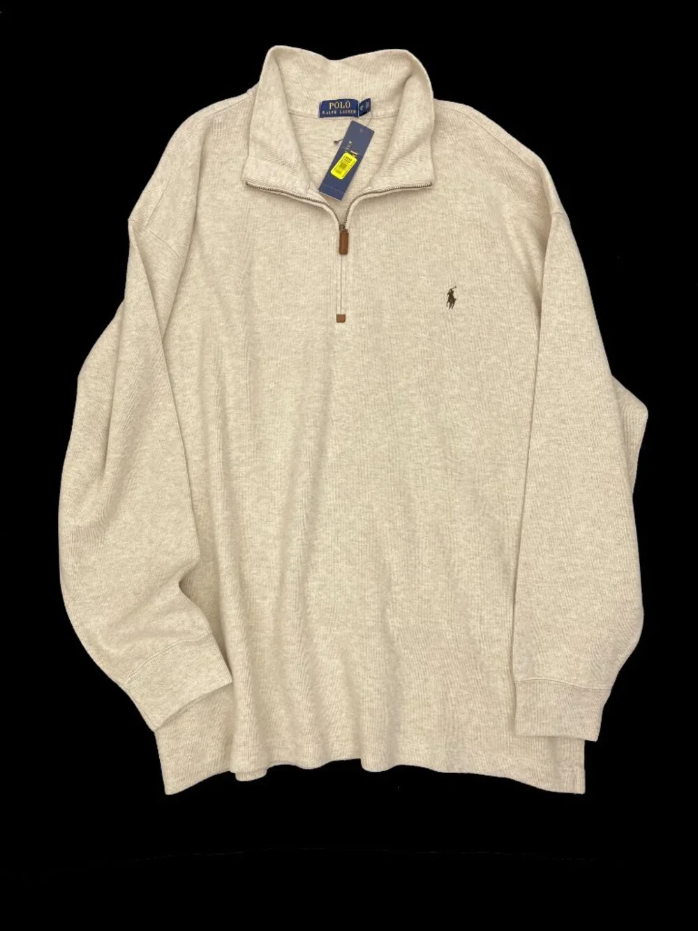 Polo Ralph Lauren NEW NWT French-Rib Quarter-Zip Sweater Mens 2XB 2X Big