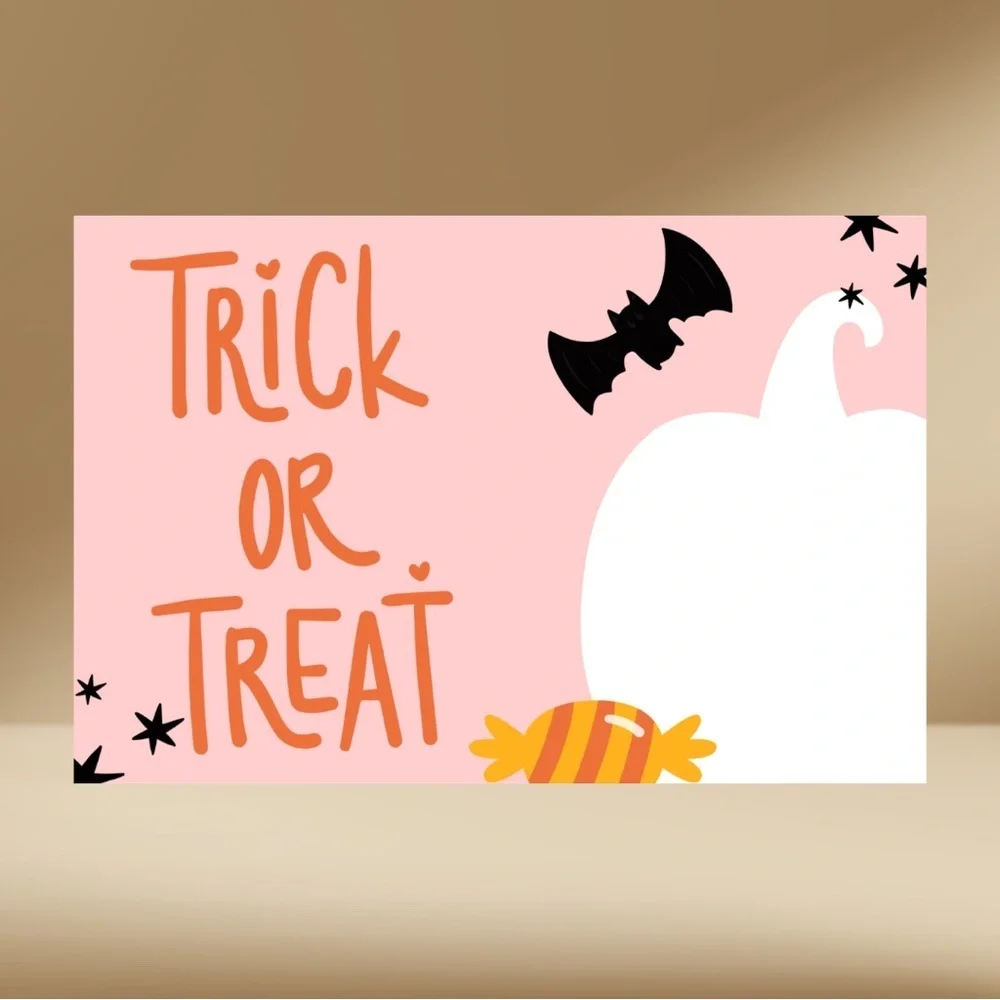 Set of 10 Halloween Trick or Treat Party Post Card