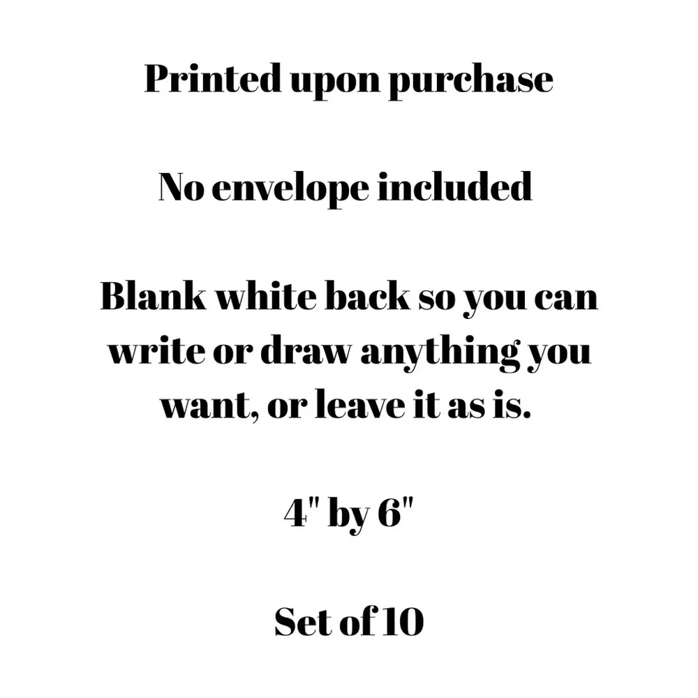Set of 10 Halloween Trick or Treat Party Post Card