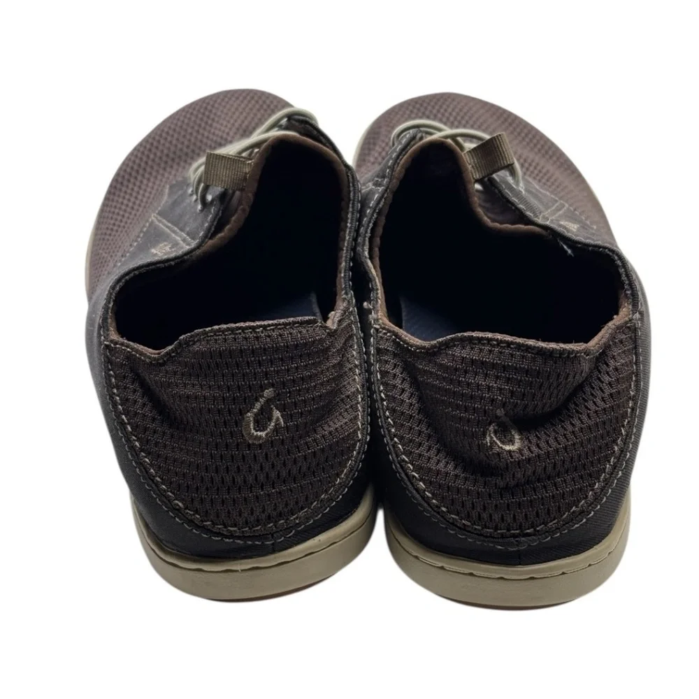 OluKai Nohea Moku Comfort Sneakers Men’s Size 8 10283-6363 Brown Slip On