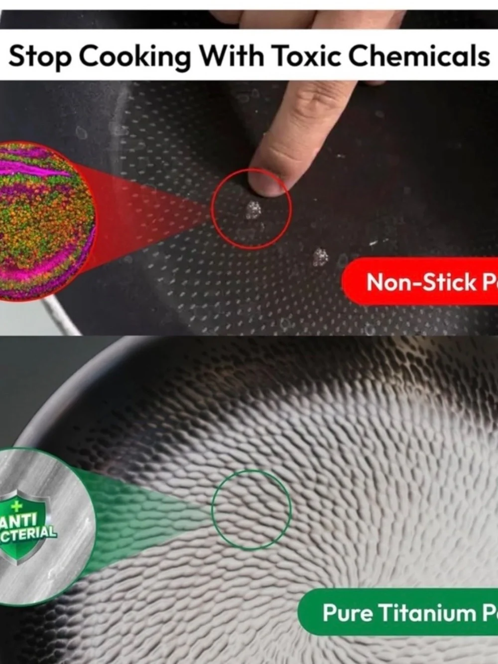 Plateful Titanium Frying Pan with Glass Lid - Silver