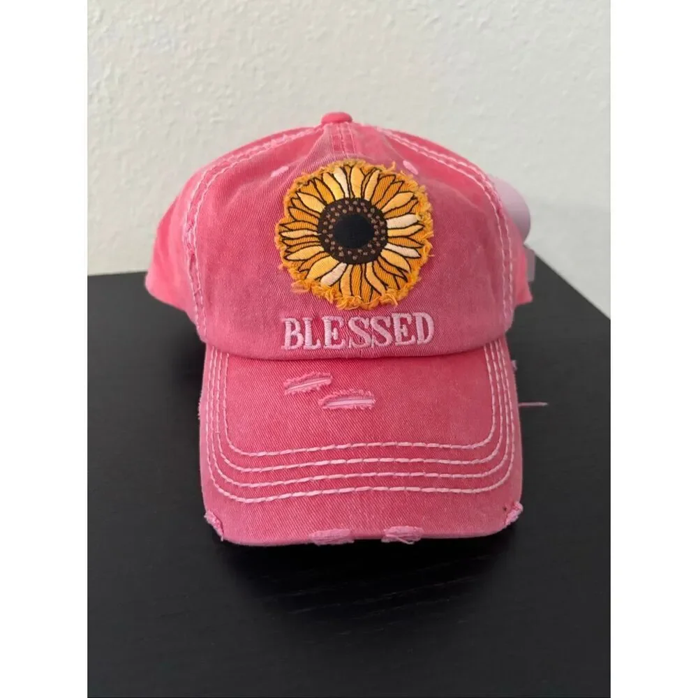 ❤️Girlie Girl Blessed Sunflower Hat