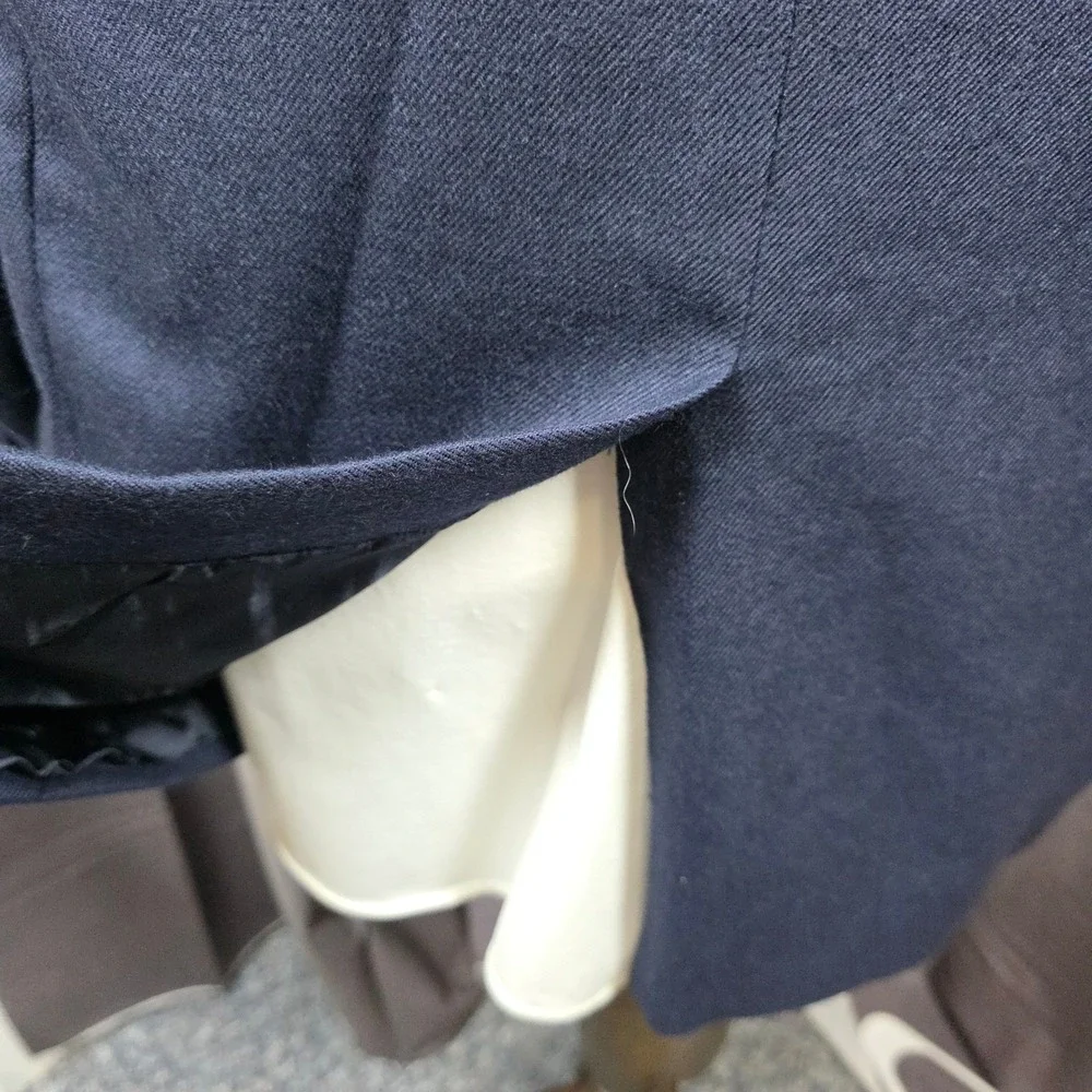 Hart Schaffner Marx Blazer Mens 46R Navy Cashmere Loro Piana Gold Trumpeter USA