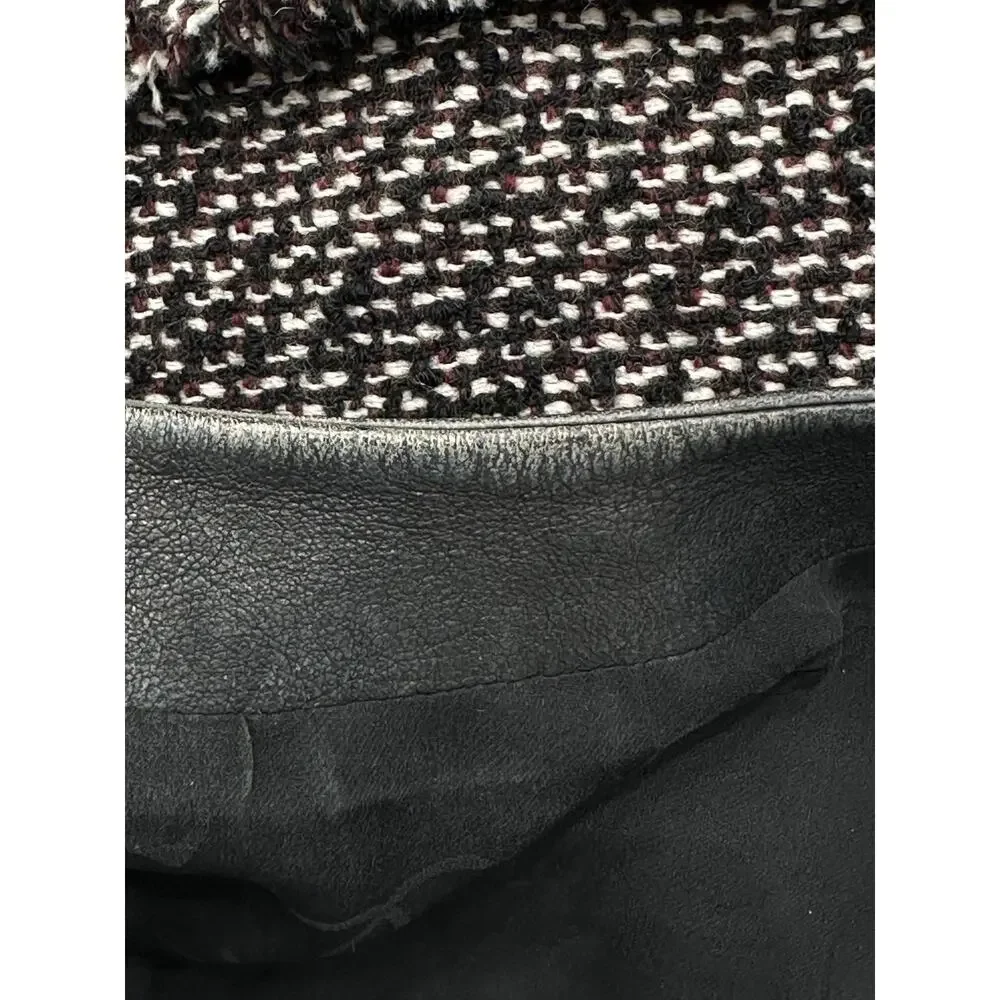 CHANEL tweed leather