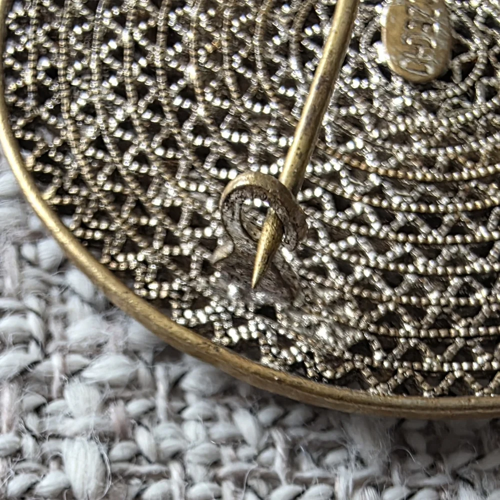 Vintage Chechoslovakia Filigree brooch