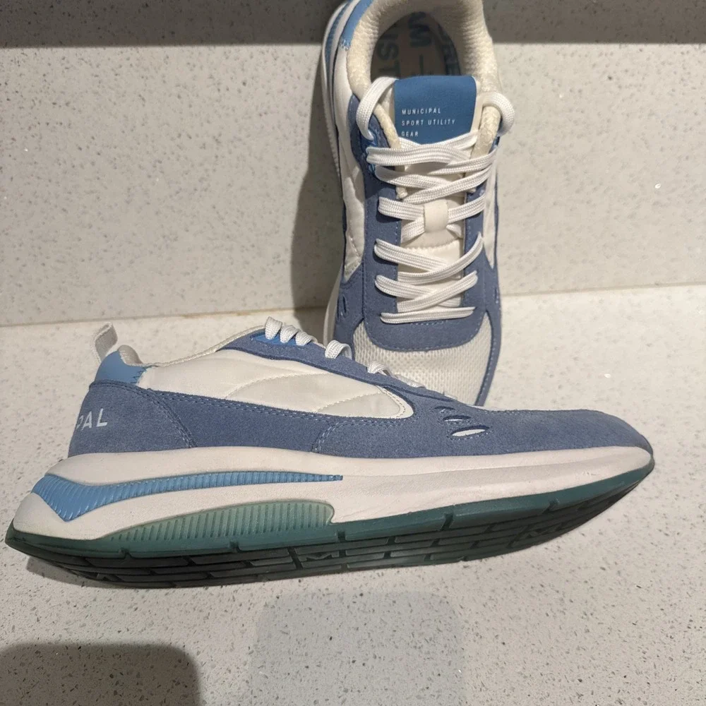 Mark Wahlberg Municipal Origin Sneakers Men's US9.5/9 White/Sky Blue