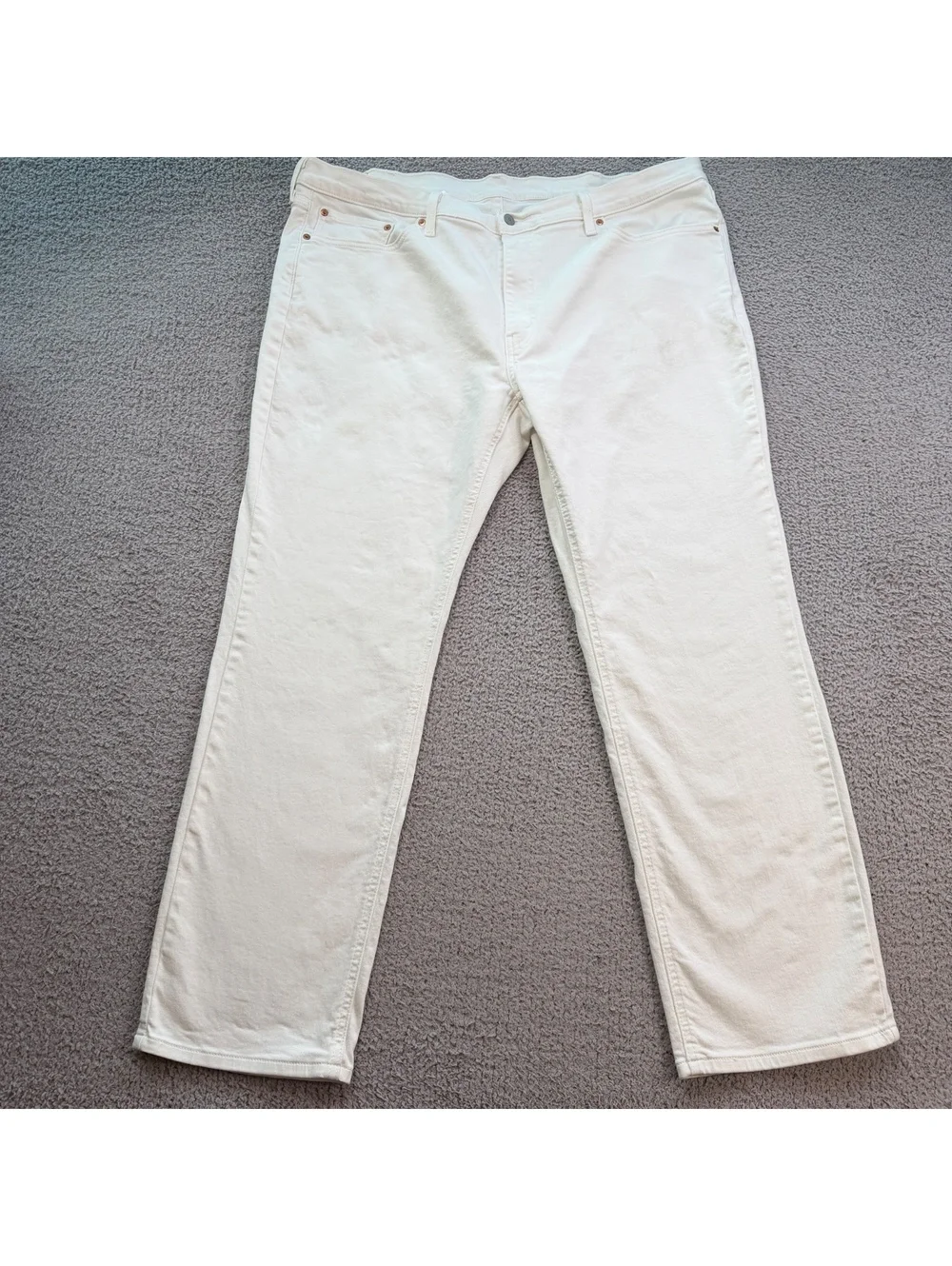 Levi's 541 White Stretch Denim Jeans Men's 44x34 Mid Rise
