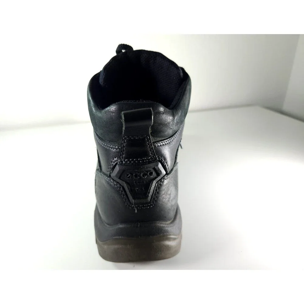 VTG ECCO Outdoor Boots Men's US 11 Black Leather Latex Lug Sole Damaged As-Is