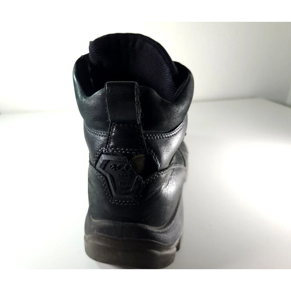 VTG ECCO Outdoor Boots Men's US 11 Black Leather Latex Lug Sole Damaged As-Is