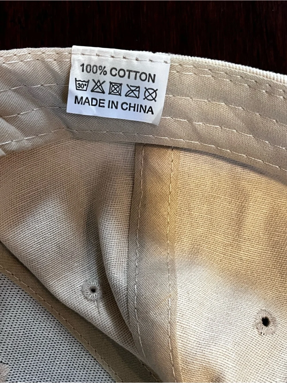 Amazon Beige 'R' Embroidered Baseball Cap