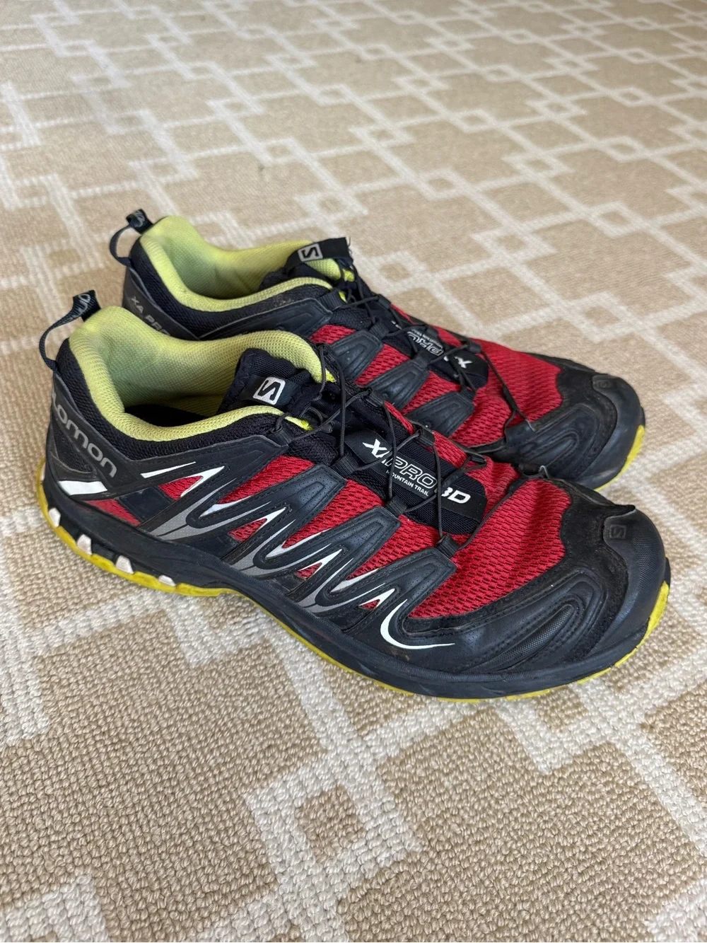 Salomon XA Pro 3D Trail Running Shoes Red Black Hiking Sneakers 11
