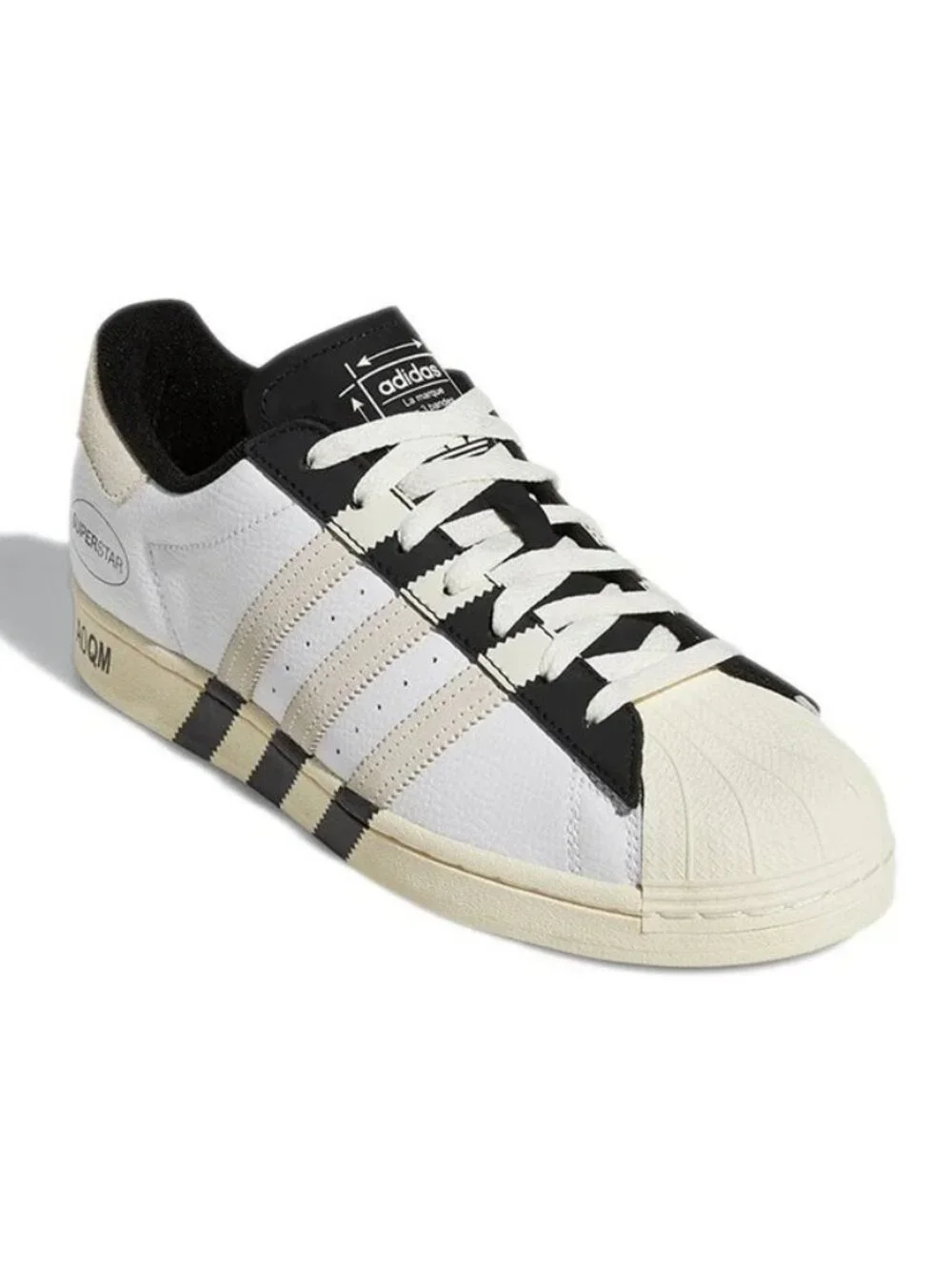 adidas Originals Superstar Size 11.5 Mens Sneakers Cream Black White GX6025 NEW